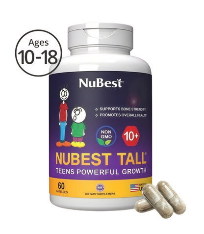 NuBest Tall 10+ Growth Support Vitamins for Kids & Teens, 60 Capsules