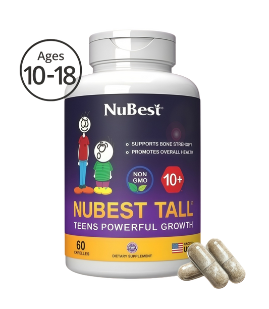 NuBest Tall 10+ Growth Support Vitamins for Kids & Teens, 60 Capsules