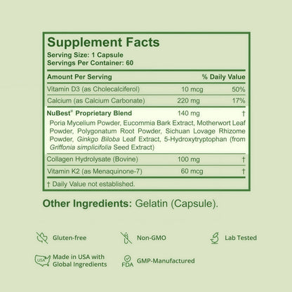 NuBest Tall 10+ Growth Support Vitamins for Kids & Teens, 60 Capsules